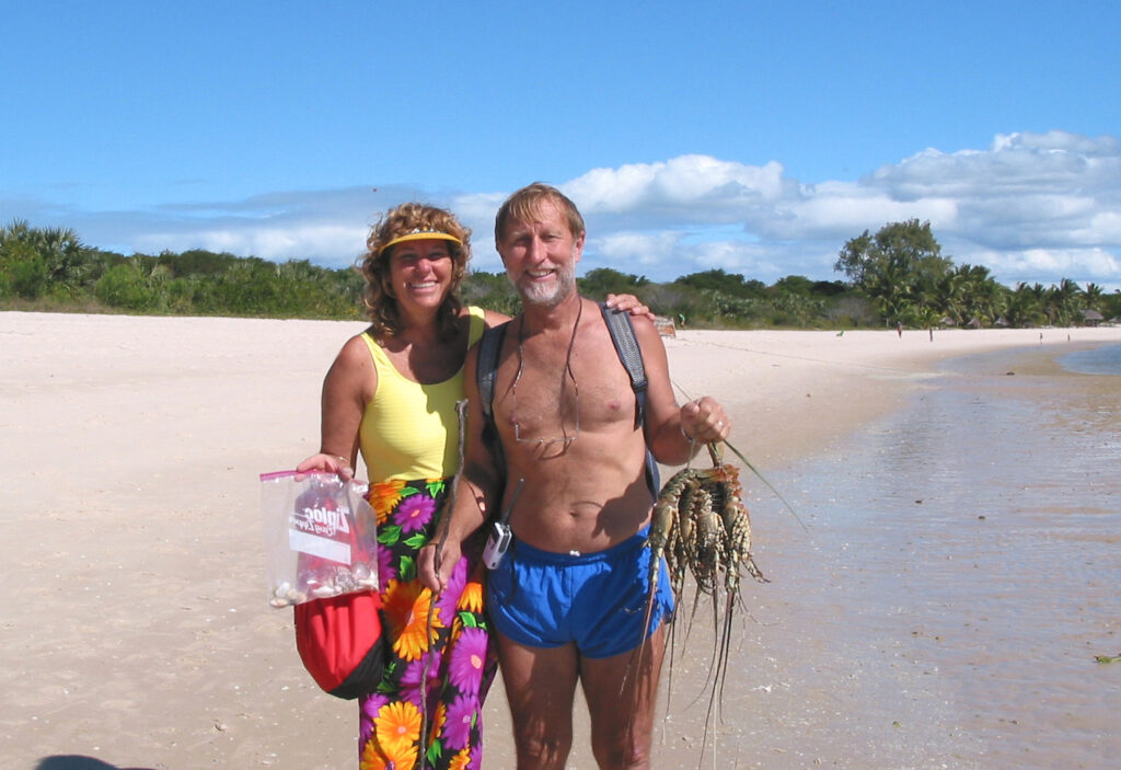 Crawfish on the beach